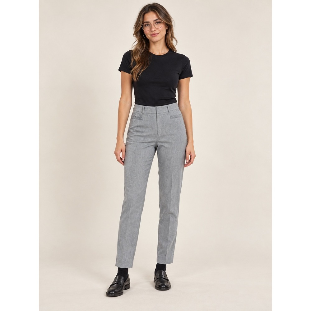 Banana Republic High Rise Sloan Grey Heather Slim Ankle Trousers Size 6